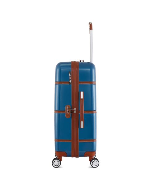 Walter mittelgroßer Reisekoffer mit 4 Doppelrollen, 65 cm, marineblau