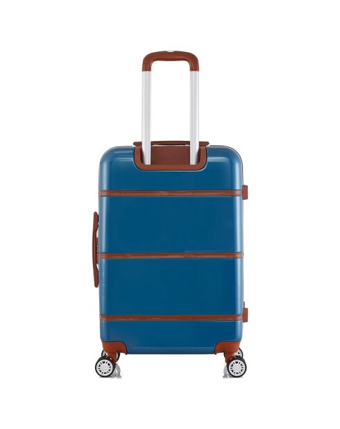 Valise Moyen Séjour 4 roues doubles Walter 65 cm bleu marine