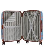 Valise Moyen Séjour 4 roues doubles Walter 65 cm bleu marine