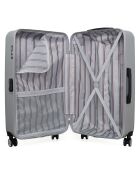 Valise Long Séjour 4 roues simples Archie 75 cm grise