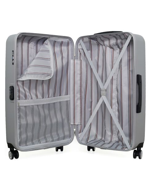 Valise Long Séjour 4 roues simples Archie 75 cm grise