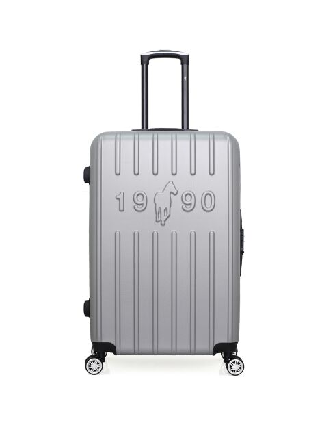 Archie koffer met 4 enkele wielen, medium stay, 65 cm, grijs