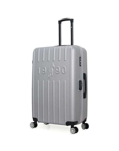 Archie koffer met 4 enkele wielen, medium stay, 65 cm, grijs