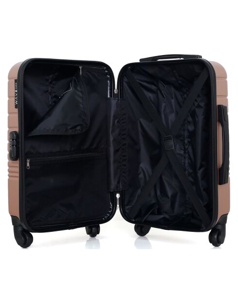 Valigia Tiger Long Stay 4 ruote singole 75 cm oro rosa