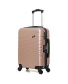 Valise Cabine 4 roues simples Tigre 55 cm rose doré