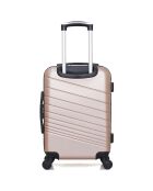 Valise Cabine 4 roues simples Tigre 55 cm rose doré