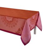 Nappe 100% Lin Jardin d'Orient terracotta