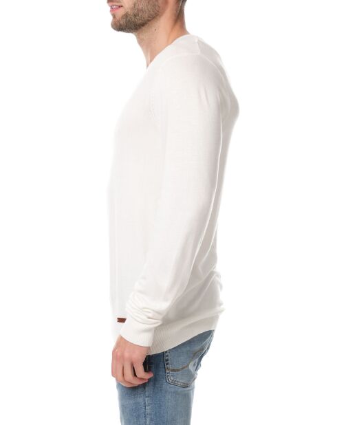 Pull col V Nohlan écru