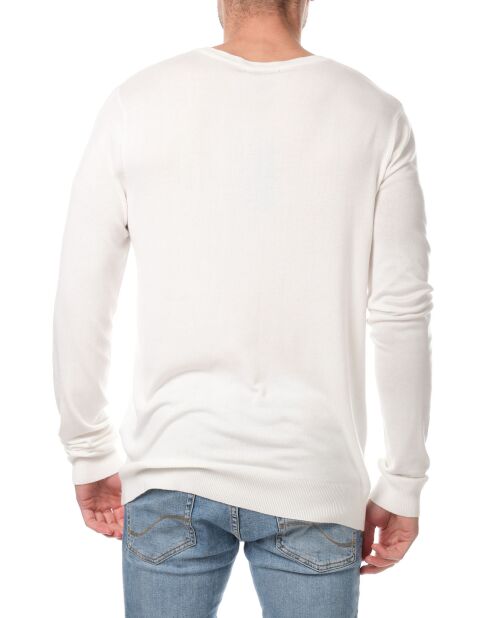 Pull col V Nohlan écru