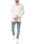 Pull col V Nohlan écru