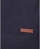 Pull col V Nohlan bleu marine