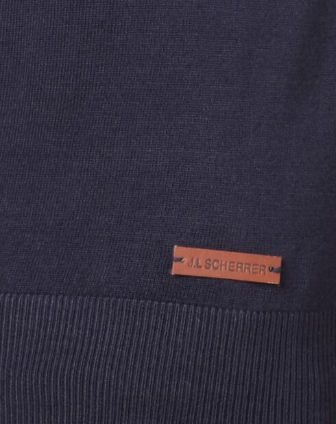 Pull col V Nohlan bleu marine