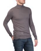 Pull col roulé Joshua gris chiné