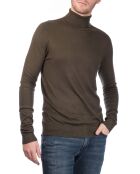 Pull col roulé Joshua kaki