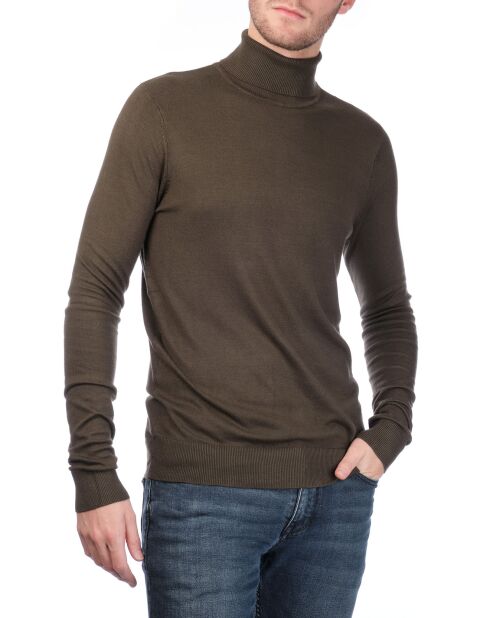 Pull col roulé Joshua kaki
