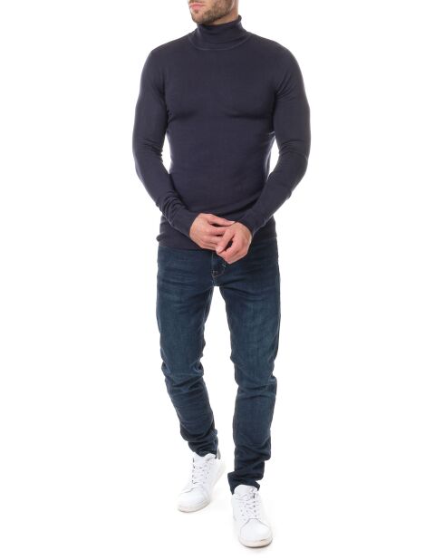 Pull col roulé Joshua bleu marine
