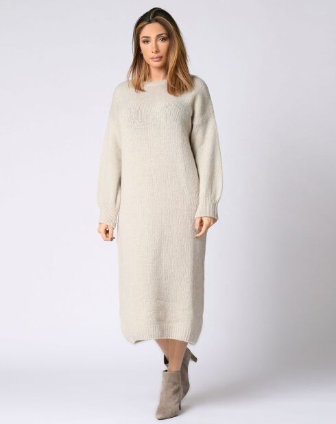 Beiges Pulloverkleid Victoire