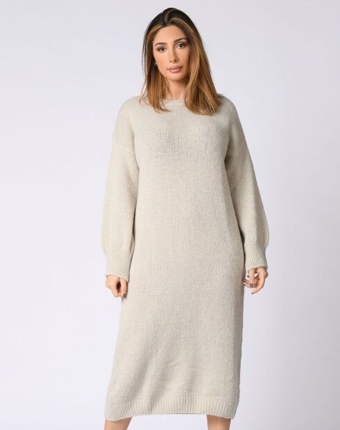 Beiges Pulloverkleid Victoire