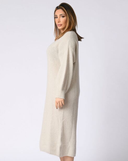 Beiges Pulloverkleid Victoire