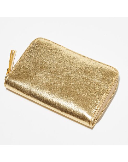 Cartera Mini Gali de piel dorada - 12x10 cm