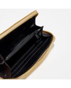 Cartera Mini Gali de piel dorada - 12x10 cm