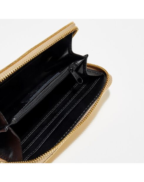 Cartera Mini Gali de piel dorada - 12x10 cm