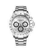 Montre Homme en Acier Quartz Monaco argentée