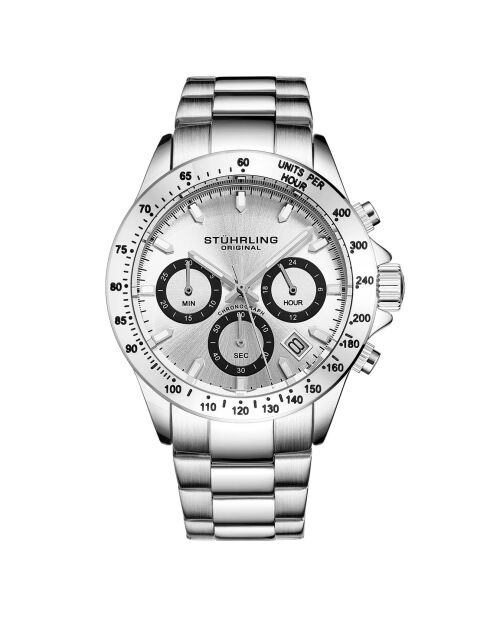 Montre Homme en Acier Quartz Monaco argentée