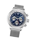 Montre Homme en Maille Acier Quartz Monaco argentée