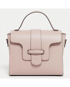 Sac à main en Cuir Ariel taupe - 26.5x23x8  cm