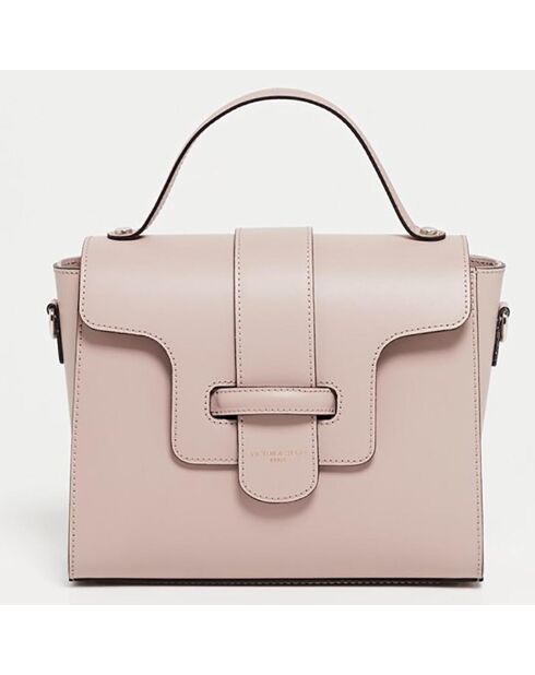 Sac à main en Cuir Ariel taupe - 26.5x23x8 cm