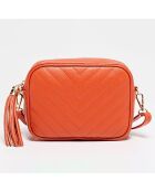 Sac bandoulière en Cuir Nat orange foncé -  20x15x6  cm