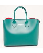 Bolso de piel Nisa verde - 31x25x14 cm