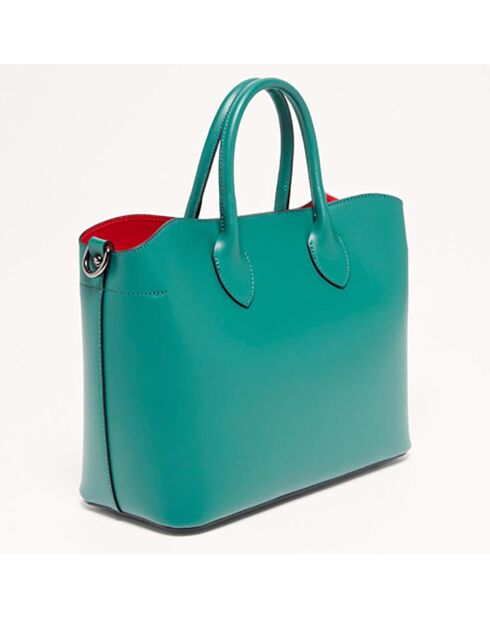 Bolso de piel Nisa verde - 31x25x14 cm