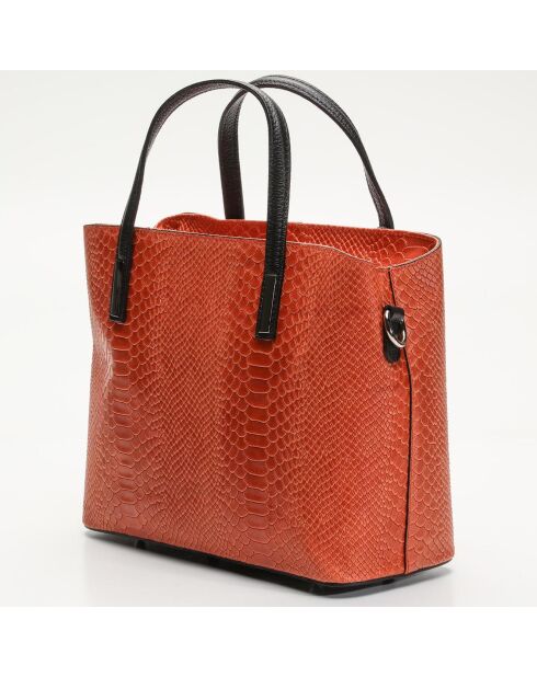 Sac à main en Cuir Rafa orange foncé - 32x25x13.5 cm