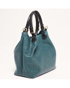 Dunkelgrüne Reina Lederhandtasche - 33x16x31 cm