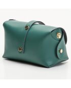 Zephyrgrüne Schultertasche aus Leder - 16x10x9 cm