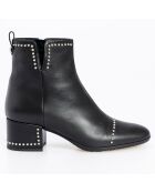 Bottines en Cuir Stef noires - Talon 5 cm