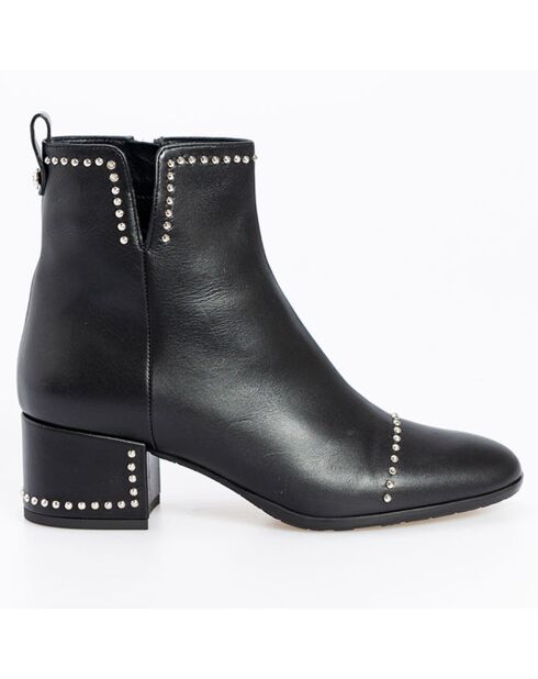 Bottines en Cuir Stef noires - Talon 5 cm