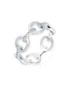 Bague Elise en Argent rhodié & Zircone