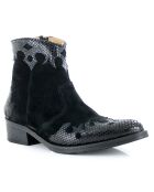 Bottines en Velours de Cuir Wallaby noires