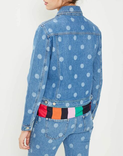 Veste en jean Polka bleue