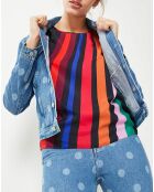 Veste en jean Polka bleue