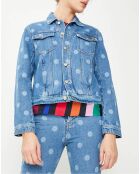 Veste en jean Polka bleue
