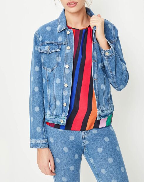 Veste en jean Polka bleue