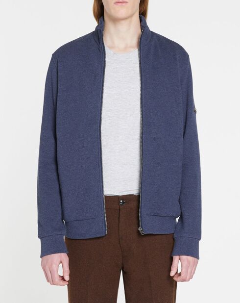 Blouson en jersey bleu moyen