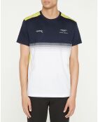 T-Shirt Aston Martin Racing colorblok blanc/bleu