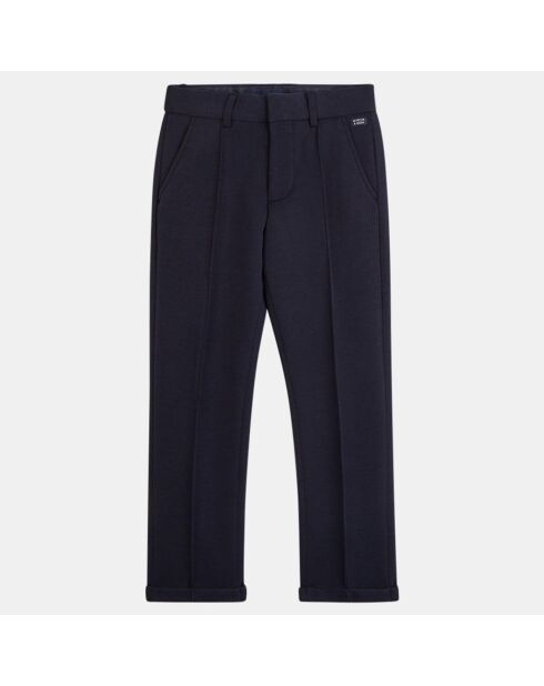 Pantalon chino molleton bleu marine