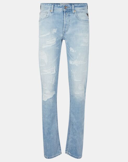 Jean Regular grover aged 20y destroyed bleu clair