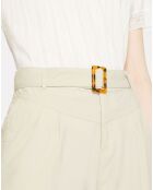 Pantalon droit avec ceinture Sophie beige